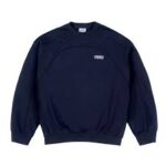 Up In Flames Reverse Stitch Crew Neck Navy (1)