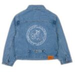 Up In Flames Riot Logo Denim Jacket Medium Wash (1)