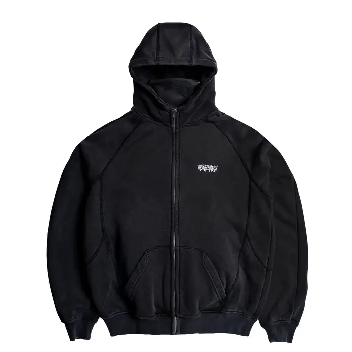 Up In Flames Ninja Zip-Up Washed Black (3)