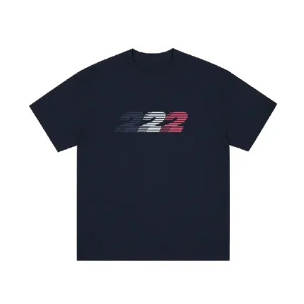 Up In Flames 222 Navy T Shirt 2