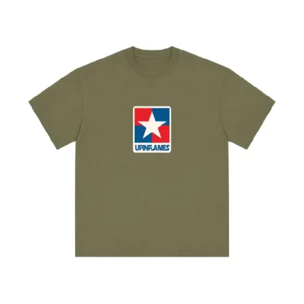 Up In Flames Militant T Shirt Olive