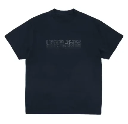 Up In Flames Motion Logo T Shirt Navy