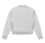Up In Flames Ribbed Panel Grey Crew Neck (4)