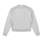 Up In Flames Ribbed Panel Grey Crew Neck (5)