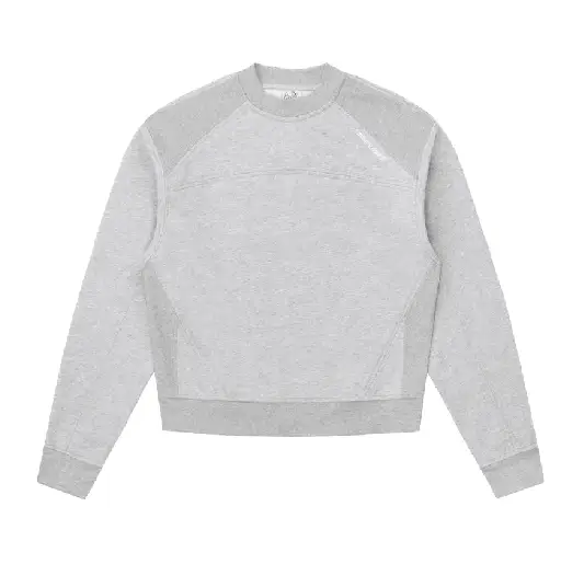 Up In Flames Ribbed Panel Grey Crew Neck (5) Up In Flames Ribbed Panel Grey Crew Neck (5)