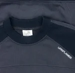 Up In Flames Ribbed Panel Navy Crew Neck (3)