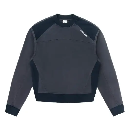 Up In Flames Ribbed Panel Navy Crew Neck (5) Up In Flames Ribbed Panel Navy Crew Neck (5)
