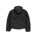 Up In Flames Taped Seam Black Windbreaker Jacket 3