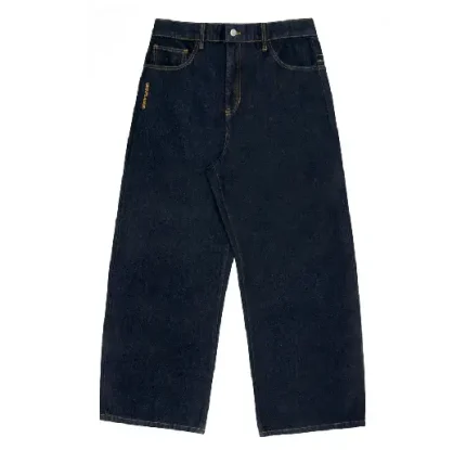 Up In Flames Yoke Logo Indigo Jeans (3)
