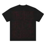 Up In Flames Old English Outline T Shirt Black (2)