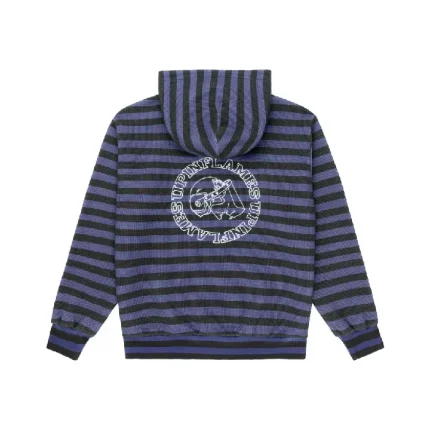 Up In Flames Waffle Zip up Hoodie Striped (3)