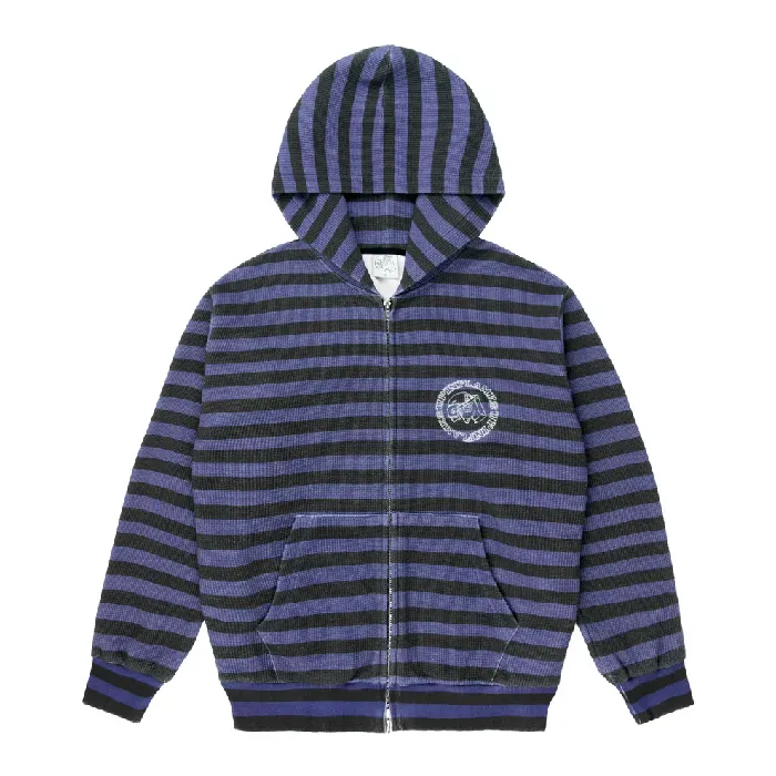 Up In Flames Waffle Zip up Hoodie Striped (4) Up In Flames Waffle Zip up Hoodie Striped (4)