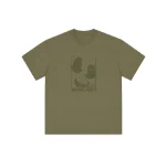 Up In Flames Burglar T Shirt Olive (2)