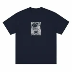 Up In Flames Crying T Shirt Navy 1