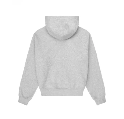 Up In Flames Plaid Appliqué Hoodie Grey (7)