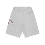 Up In Flames Plaid Appliqué Shorts Grey (7)