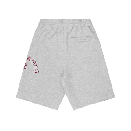 Up In Flames Plaid Appliqué Shorts Grey (7)