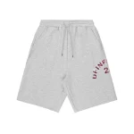 Up In Flames Plaid Appliqué Shorts Grey (8)