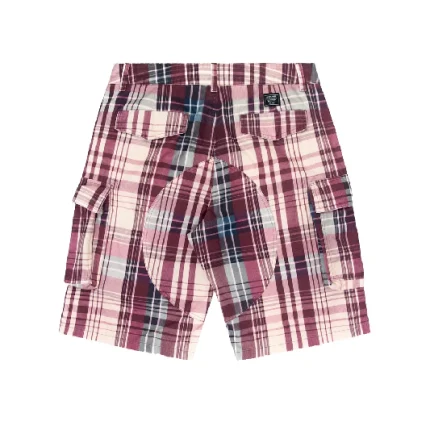 Up In Flames Plaid Cargo Shorts (3)