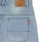 Up In Flames Yoke Logo Jorts Light Wash (2)