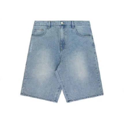 Up In Flames Yoke Logo Jorts Light Wash (3)